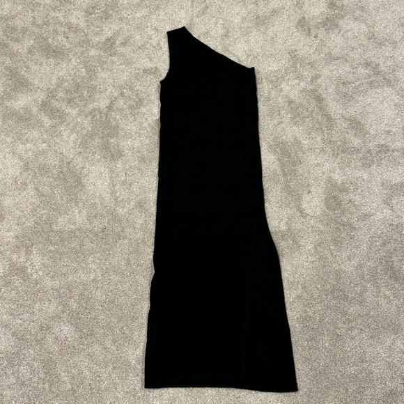 Shona Joy Basic Lucy One Shoulder Midi Dress Black Size Medium Like New - Picture 3 of 10